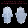 1pc Hamsa Rune Hand Rune Stone Epoxy Resina Moldes de silicone molde para sabão Diy Bandejas de bugigangas Ferramenta de bandeja de armazenamento de contêiner