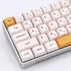 Akcesoria KeyPro miodowe mleko 140keys Subbed Keycap Japońskie rodniki dla przewodowej klawiatury mechanicznej USB Cherry MX Switch PBT Keycaps