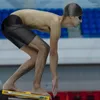 男性用水着の男性水泳のトランクスイムエラスティックスーツジャマー模倣シャークスキンショーツ