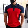T-shirt de sport de mode masculin Sweat-shirt Sweatshirt Fitness Sleeve Slim Top Business Casual Polo Golf Workout Plus taille 240410