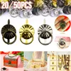 20/50Pcs Bronze Knobs Small Ring Pulls Vintage Handle Dresser Drawer Single Hole Pull Antique Round Fastener for Furniture Decor