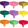 COUVERTURE DE TABLE DE PLASTIQUE DIREPLABLE PORTABLE 137X183CM COULEUR DE COULEUR SOLID