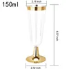 12Pcs/Set 150ml Clear Plastic Champagne Flutes Disposable Rose Gold Rimmed Champagne Red Wine Glass Drink Cup for Party Wedding