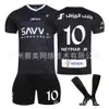 Jerseys de football 2324 New Riyadh Moon 2 Away Black Neymar 10 Saudi Arabe Jersey Football Set Socks