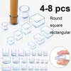 4-8pcs Chair Leg Caps Rubber Feet Protector Pads Furniture Table Covers Socks Plugs Cover Furniture Leveling Feet Home Decor