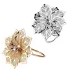 2/4/6st legeringsservett Ring blomma strass designhandduk