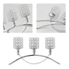 3 armes candelabras en cristal chandelle chandelle arc pont pont gobelet candeur bol de chandelier de canette pour le chandelier à la maison homedecor