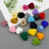 10-50pcs編み色のミニ帽子diyクラフトサプリーキッズヘッドウェアヘアアクセサリーブローチかぎ針編み装飾おもちゃ飾り小さなキャップ