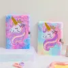 Записные книжки красочные плюшевые ноутбуки Unicorn с блокировкой ежедневное планирование расписание.