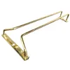 27cm 10.6inch One Row Silver Stemware Rack Wire Hang Holder Under Cabinet Wine Glass Rack Gold Single Row Bronze Bar Accessories