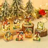 Kerst LED LICHT HOUTEN HOUS LIMEEN HUIST Merry Christmas Decorations For Home Diy Xmas Tree Ornamens Kids Gift Nieuwjaar