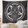 Home tapestry hanging cloth black and white sun skull sea wave background sofa painting decoration