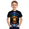 T-shirts Universe Solar System Kids T-shirt 3D Print Planet Sun Earth Venus Tshirt Casual Harajuku Summer Child Shirt Tops for Boys Girls 240410