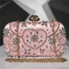 Bolsa de noite bolsa de mão segurando um jantar de jantar artesanal bordado pérola embutida diamante moda feminina saco feminina