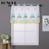 TONGDI Kitchen Curtain Valance Sheer Tiers Pastoral Fruit Cafe Tulle Beautiful Embroidery For Window Of Kitchen Dining Room