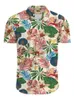 Summer Hawaiian Mens Short Beach Shirts Shirts Casual Floral Imprimé Shirts Plus taille S-3XL Camisa Hawaiana Hombre