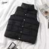 Gilet pour femmes Pulabo Y2Kest Automne hiver d'hiver Women Fashion Waistcoat Planches sans manches