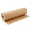 Decoratieve bloemen Kransen 60 meter Bruine kraft Wikkelpapierrol voor bruiloft Verjaardagsfeestje Geschenk pakketpakking Art Craft1284G