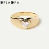 Band Rings DPLAOPA 925 Sterling Silver Gold Thick Band Large CZ Zircon Size Ring for Women Luxury Exquisite Jewelry 2023 Exquisite Crystal J240410