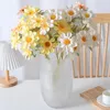 Decorative Flowers Artificial 6 Heads Sun Simulation Home Wedding Decor Props Fake Flower