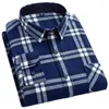 Men's Casual Shirts 2024 Autumn Plaid Mens Pure Cotton Long Sleeve Regular Fit Man Clothes Plus Size