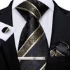 Corbata de la corbata de la corbata para hombres con clip de lujo rayado retro flores de rayas 8 cm mango de escote gemelos accesorios de negocios de boda