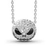 Nightmare Before Skeleton Necklace Crystas Crystas Crystals Women Women Witch Collace Gioie gotiche interi J12182489