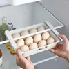 زجاجات تخزين حامل البيض للثلاجة 12 شبكة مع مقبض الثلاجة الطازجة حاويات سلة سلة سلة المطبخ منظمي المطبخ