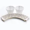 Homebegin 50st Little Vine Lace Laser Cut Cupcake Wrapper Liner Baking Cup för bröllop födelsedag julfest dekoration