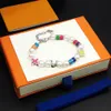 luxury beaded bracelet women letter multicolor enamel bracelets designers silver plated classic original personalize mens jewelry woman girl daily outfit