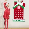 Calendario del conto alla rovescia Tree di Natale Babbo Natale Snowman Timer Finestra Wall Finestra Decorazioni di natale Calendari Decor in casa P1