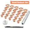 100set Rose Gold Kolor Metalowe przelotki oczu z Punch Punt narzędzie narzędzi do DIY Buty Pas Pas Kolnicze Akcesoria skórzane