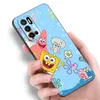 Sponge Best Friend Phone Case For Xiaomi Redmi Note 5 6 7 8 9 10 11 11E 11T Pro 11S 4G 10T 5G 8T 9S 10S Soft TPU Black Cover