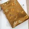 NCF258 7COLORS 100*74cm Dragonfly Chinese Silk Jacquard Satin Fabric Tecido