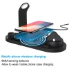 شاحن الشاحن Qi Wireless Charger 4 in 1 Watch Charger Dock ملاءمة لمحطة شحن iPhone USB Stand Fast Charging for iPhone 11 12 Pro