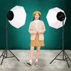 70 cm Portable Octogle Umbrella Softbox avec socket Continuous Photography Lighting Trépied Kit pour YouTube Video Softbox