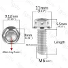 Tgou Titanium Bolt M6X10/15/20/25/30/35/40/45/50/55/60mm 플랜지 Allen Allen Key Head Screa.