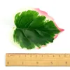 1 boeket/18 bladeren groene kunstmatige zijden tropische bladeren voor Luau Party Decorations FSke Bonsai Tree Plant Branch Accessoires