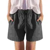 Shorts femminile DOMENS SOLID COLORE Pantaloni casual in cotone sciolto Cardigan a maniche corte elastica per donna per donne Lightweight Plus
