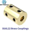 GKTools D16L22 5/6/7/8/10 mm Messing As Motor Stijve koppelingen RC Airplane Motor Koppeling Rigide connector 3D -printer Accessorie