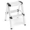 Kitchen Ladders Double Sided Ladder 150KG Maximum Load 2 Step Stool Folding Ladder Anti Slip