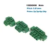 50pcs Pitch 3,81 mm Plug-in PCB Terminal bloc mâle / femelle 2 ~ 10pin Bornier Connecteur enfichable 15EDGKM + VM / RM MORSETTIERA