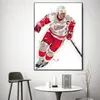 Affisch hockeyspelare porträtt duk tryck hem vägg konst rum vardagsrum sovrum dekor målning bild oramad