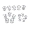 DRELD 5Pcs 12/18/20mm Clear Crystal Glass Jewelry Gift Box Drawer Knob Furniture Hardware Cupboard Handle Door Pull Home Decor