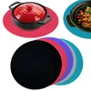 Alfombrillas de mesa 1 PC Non-stick redondea de microondas freidales almohadilla resistente a la almo