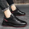 Casual Shoes For Men 2024 Autumn High Quality PU Men's Vulcanized Heightened Thick Sole Black Sneakers Zapatos Para Hombre