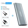 Kapsling Oscoo M2 SSD Case NVME SATA Dual Protocol M.2 till USB Typ C 3.2 Gen 2 Portable SSD SATA NVME Enclosure Extern PC Case