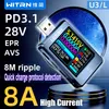 Witrn U3 U3L USB -testarspänning Ammeter Detector PD3.1 Snabbladdningsprotokoll PPS Rippel Spektrum Power Bank Capacity 8A meter