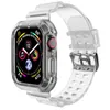 40mm 44mm för Apple Watch Replacement Strap Tremparent rem för män Kvinnor Rensa färgglada smarta klockband för Apple Iwatch