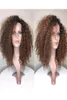 Glueless Ombre Spitze vordere Perücke Brasilianer Humanhaar 1BT30 Fashion Kinky Curly Full Lace Human Hair Perücken mit Babyhaar9348078